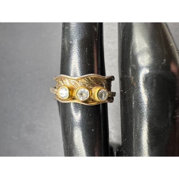 DbM Kensington Signed Spinner Diamond Band Ring Sterling Silver 925 Size 6 - Picture 1 of 11